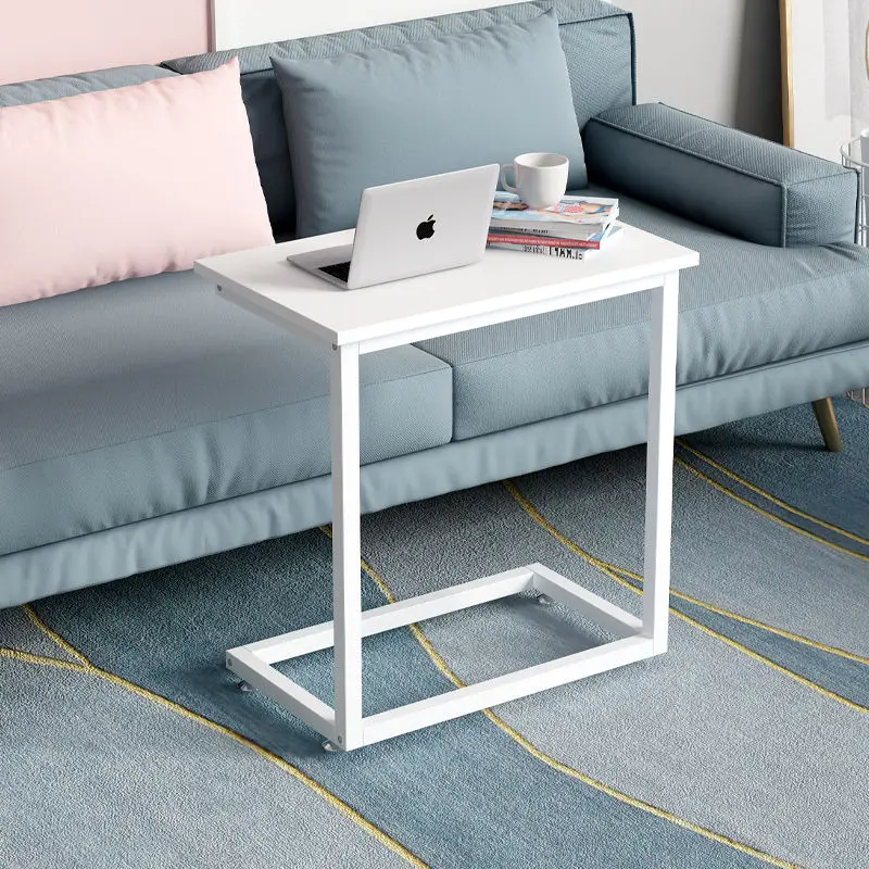 Mesa plegable para ordenador portátil, mueble nórdico con ruedas, mesita de  noche, sofá cama, escritorio ajustable y extraíble para el hogar -  AliExpress