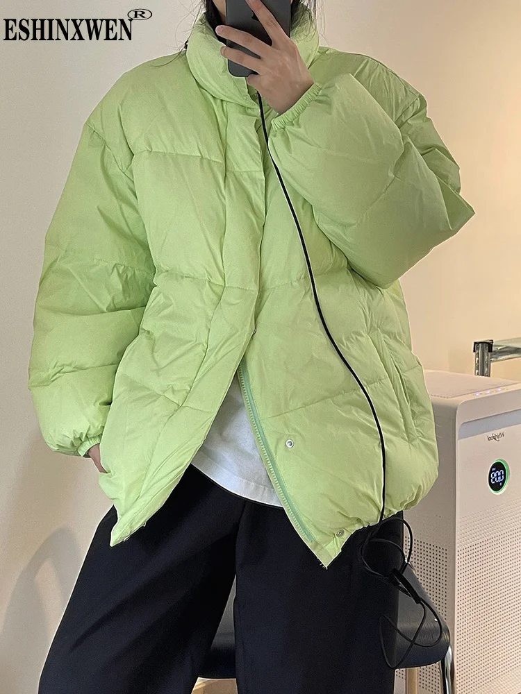 

Eshin 2023 Autumn Winter Loose Fit Green Big Size Down Jacket New Long Sleeve Warm Women Parkas Fashion Tops Coats TH4687