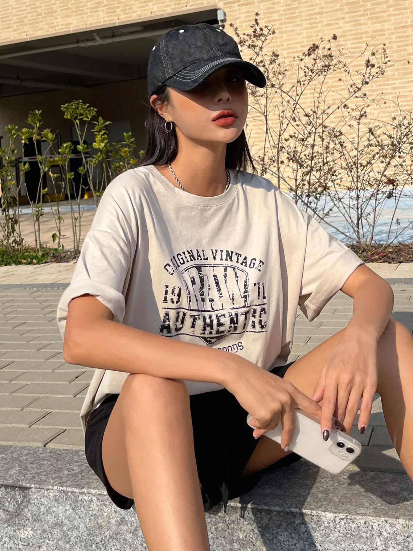 

Original Vintage 1971 Cotton Print Women T-Shirt Original Individual T-Shirts Vintage Essential Tshirt Street Round Neck Tee Top