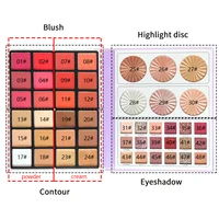 48 Colour Paper Palette Blush Concealer Highlighter Contour Eyeshadow 4-in-1 Set with Makeup Brushes Professional Makeup Set 2