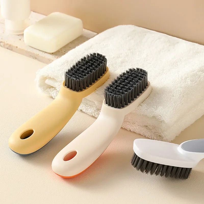 Multifunction Cleaning Shoe Brush Soft Shoe Brush Long Handle Clothes Soap Brush with Hanging Holes Clean Tool 2