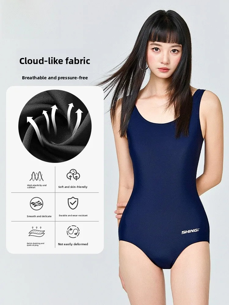 Women's One-Piece Swimsuit 2025 New Profional Training Thermal Spring  Gym Exclusive Speed Swimmingwear - 2