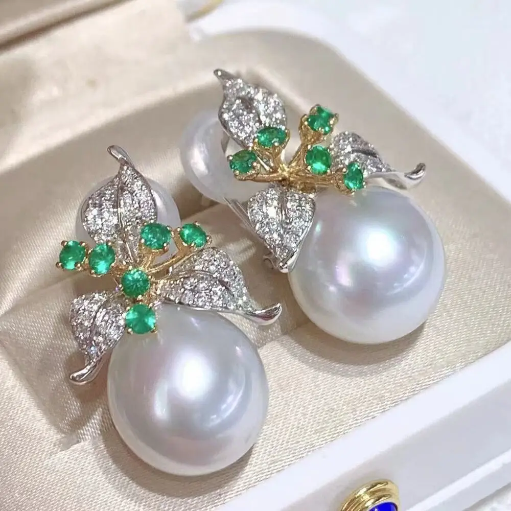 

gorgeous11-12mm south sea white pearl earring 925s