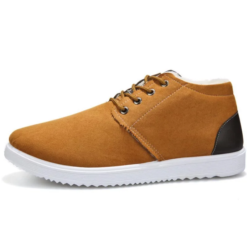 Light Warm Cotton Shoes for Men Winter Shoe Suede Men Sneakers New Thicken Plush Comfort Lace-up Footwear Zapatos De Hombre