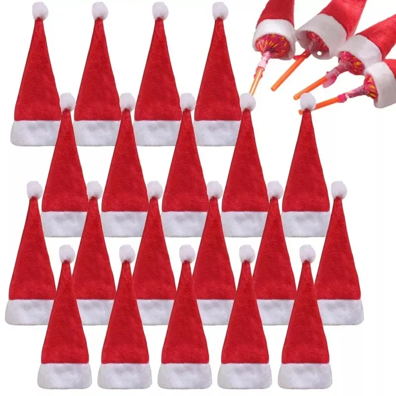 Christmas Santa Classic Red and White Plush Holiday Party Hats for Adults and Kids Festive Costume Accessories for Xmas Party