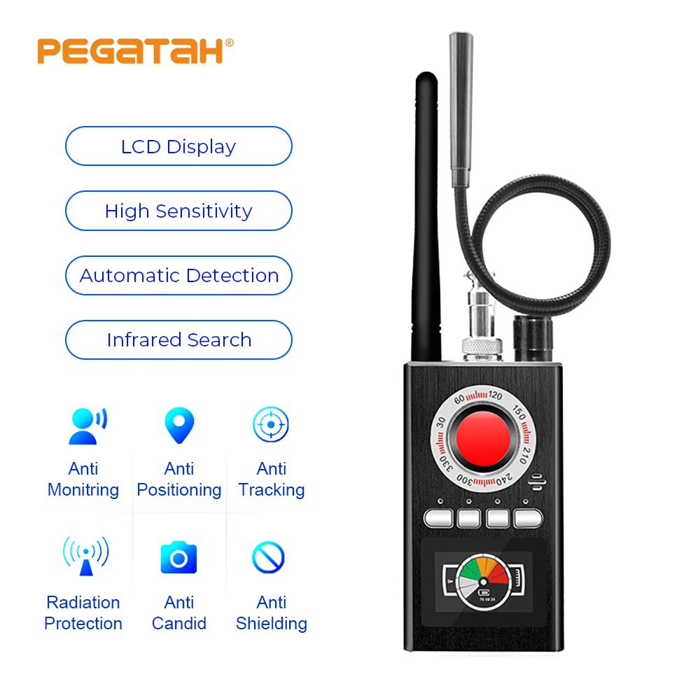 K88 Hidden Devices Detector LED display Anti Candid Camera Detector hunter GPS Bug mini camera RF Signal Scanner Camera Finder hidden camera detector
