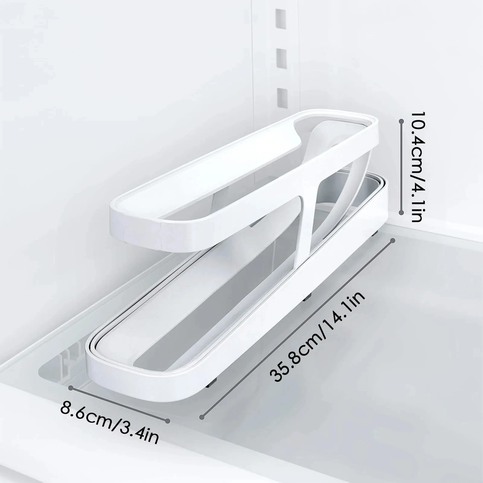 Automatic Scrolling Egg Rack Holder Storage Box Egg Basket Container Organizer Rolldown Refrigerator Dispenser 1Pc egg storage box