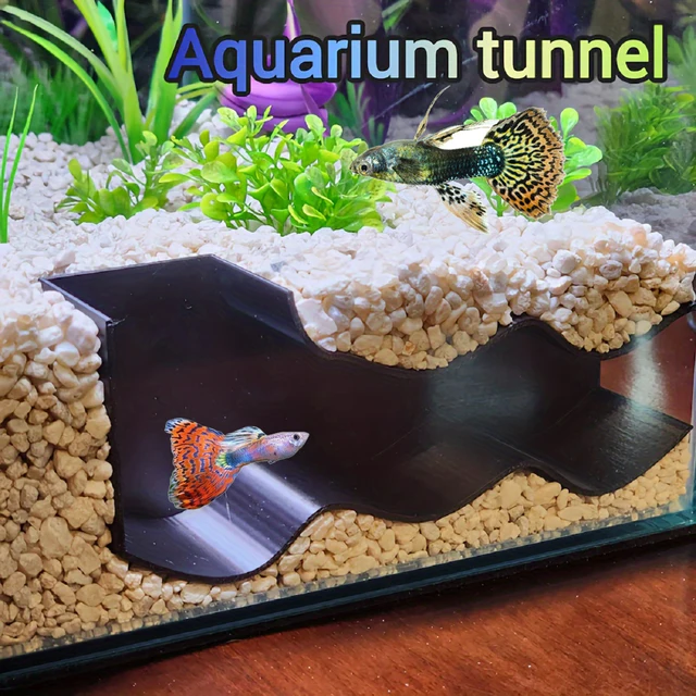 Túnel De Esquina Para Acuario - Cueva Subterránea Para Que Peces Y Camarones Se Escondan Y Exploren