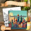 Beautiful Architecture Coloring Book 24pages of House Adult Picture Book Graffiti Painting Drawing can relax and relieve stress 1