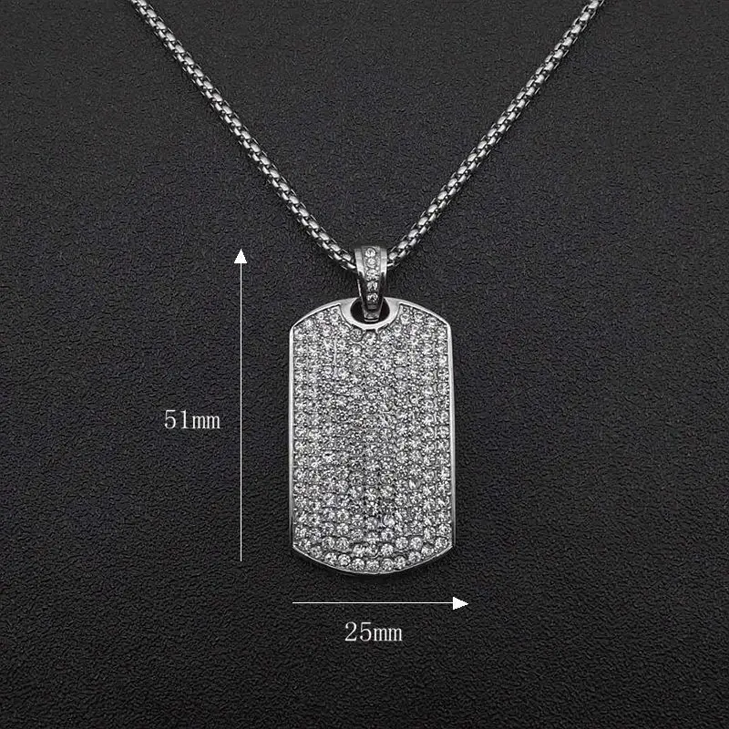 Personalize Hip Hop Biker Rock Large Razor Blade Dog Tag Pendant Necklace  for Men Gold Tone Stainless Steel 20 Inch Ball Chain Customizable 