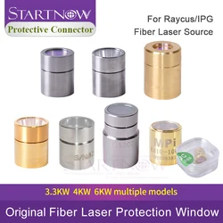 Startnow 6000W Output Protective Connector Lens Raycus 3300W 4000W QBH Protective Cap Fiber Optic Crystal For IPG Laser Source