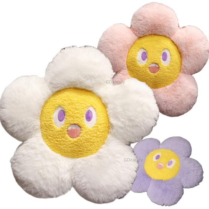 Smile Face Egg Flower Shape Cushion Farcito Gambe Lunghe Tree Monster Throw Pillow Bocca Felice Girasole Chair Seat Floor Mat