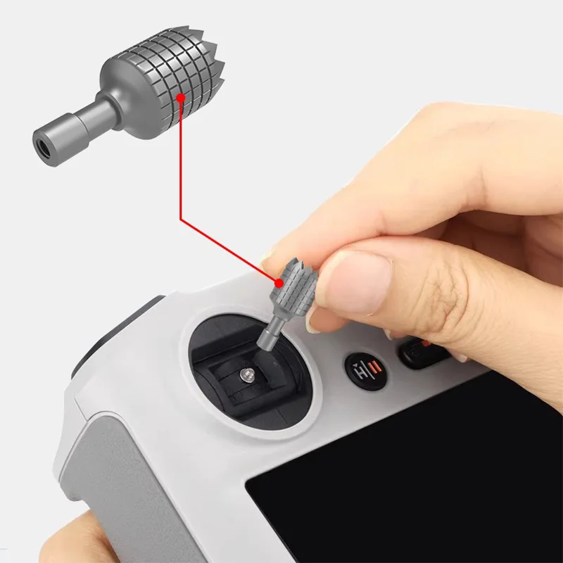 Sticks de rechange pour DJI RC RC 2 en aluminium gris clair, emballage d'origine avec visserie.