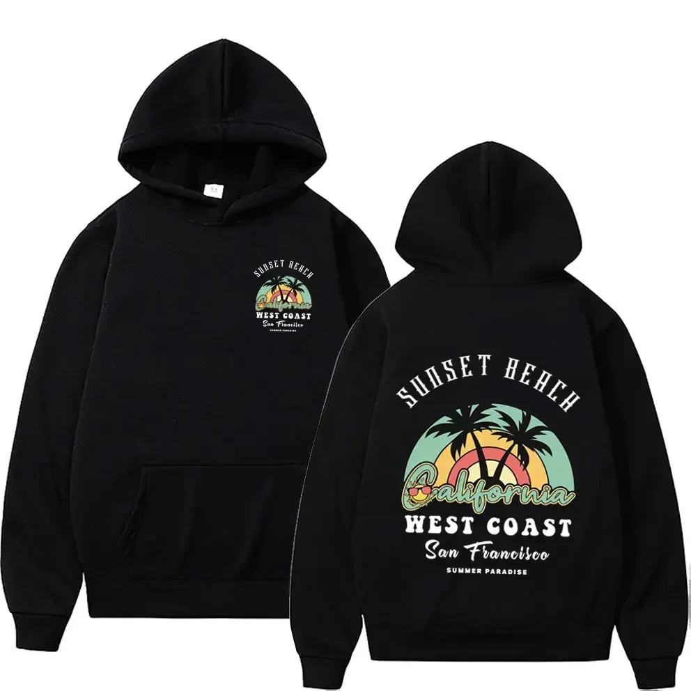 West Coast Iron Cross Choppers Logo Hooded Men women's Black Fashion Cool Sweatshirt fashion Fleece Oversized Hoodie Streetwear