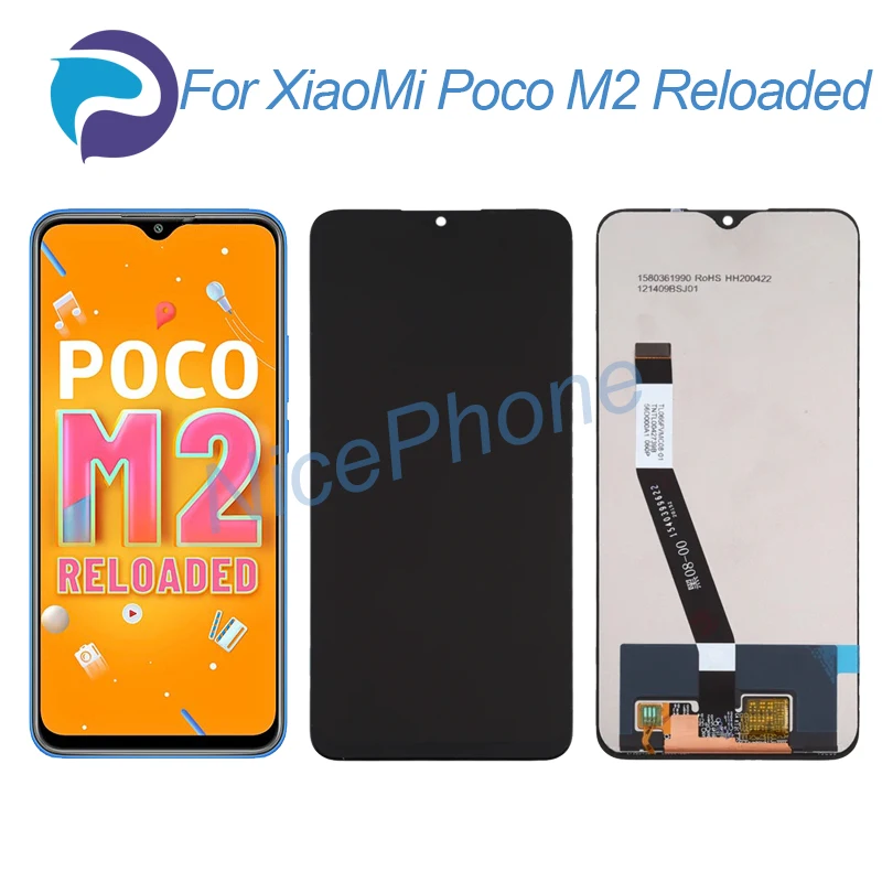 

ЖК-дисплей для XiaoMi Poco M2 Pro, сменный сенсорный экран с дигитайзером в сборе, экран 6,53 дюйма MZB0957IN Poco M2 Pro, ЖК-дисплей