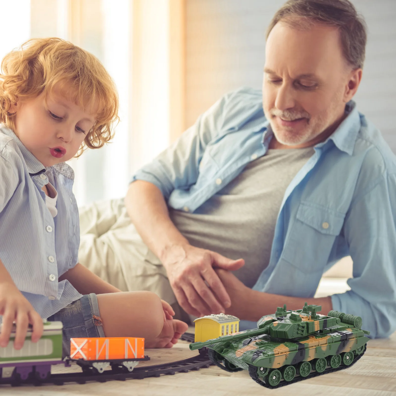 

Tank with Rotating Turret Tank Model Vehicle for Kids Boys