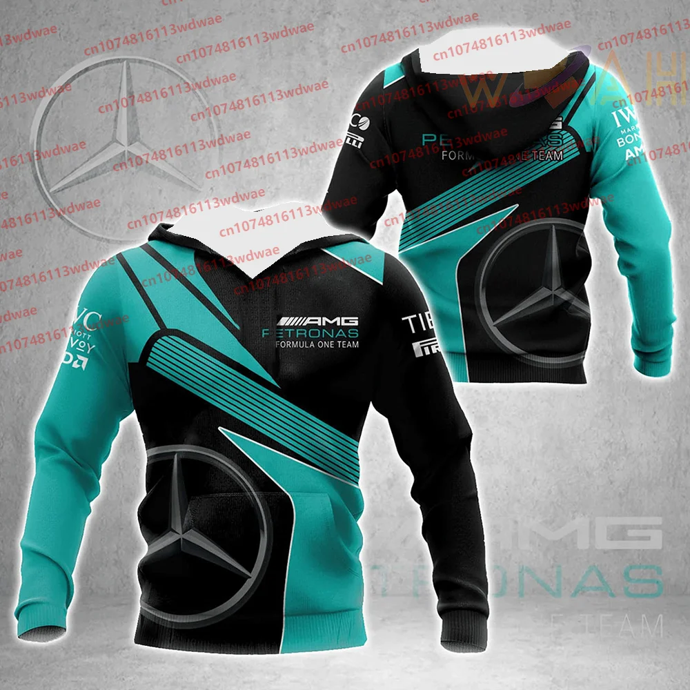 2025 포뮬러 1 후드티 남녀공용 긴팔 레이싱 키트. 메르세데스 AMG. 페트로나스 레이싱 키트 3D 프린팅 드라이버 풀오버 키즈 스웨터