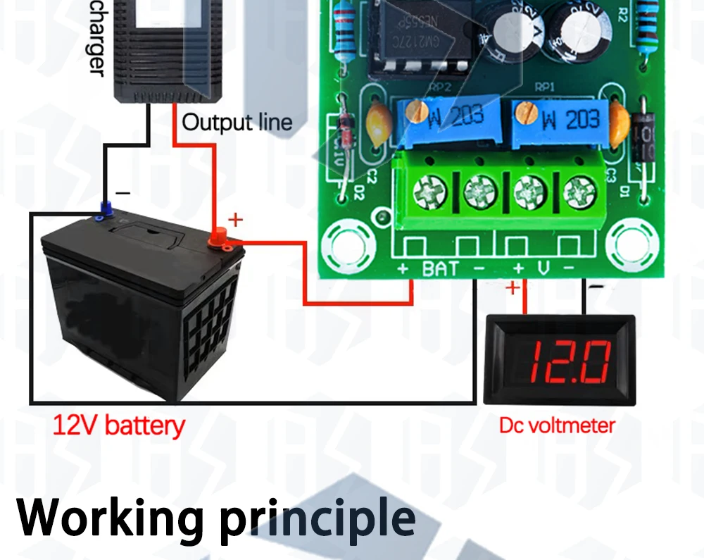 Hohe Qualität XH-M601 Batterie Lade Control Board 12V Intelligente Ladegerät Power Control Panel Automatische Lade Power – Detail 4