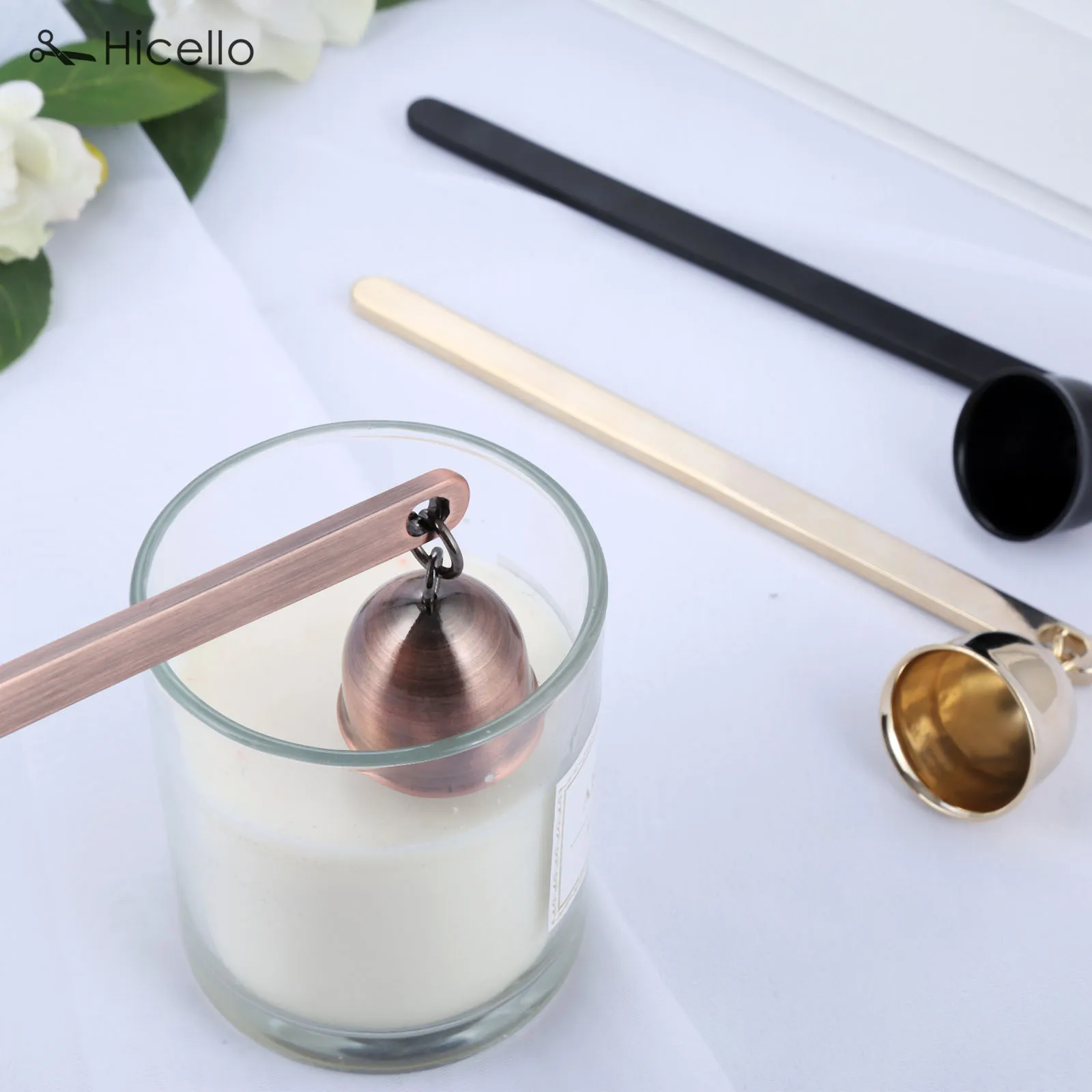 Candle Snuffer Bell shape Stainless Steel Vintage Candle Wick Extinguisher put out flame 1pc Home Rose Gold Silver Black Bronze candle snuffer