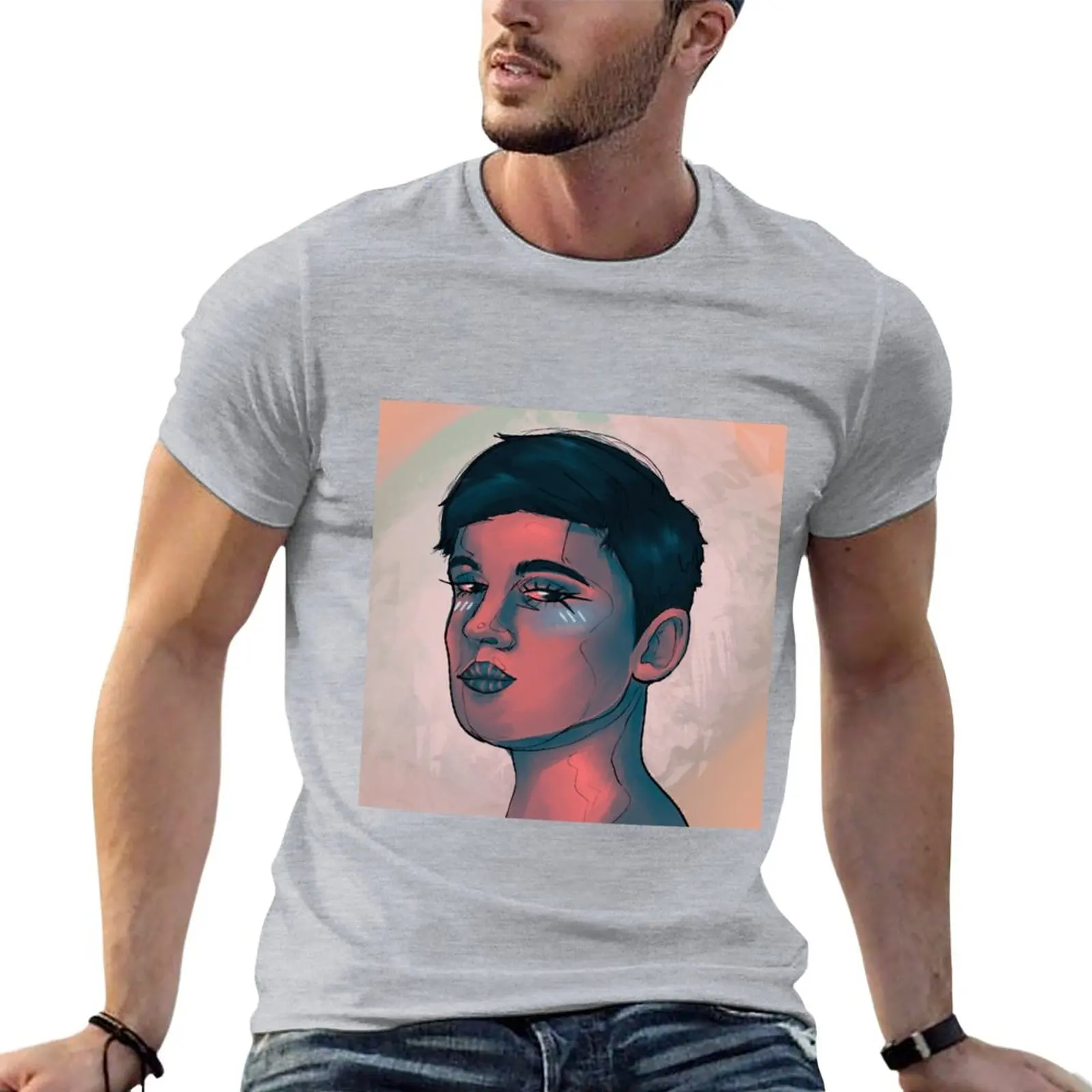 

Stars' Cover Artwork (Alternate Color Burn Version) T-Shirt anime clothes funny t shirt mens t shirt graphic