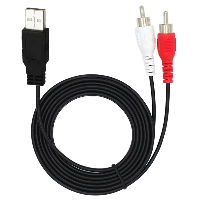 Enhanced Audio-Visual USB to Dual RCA Cable