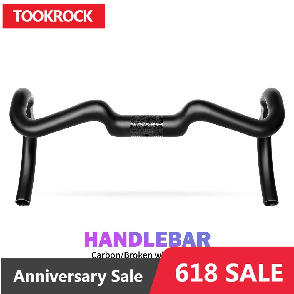 Full Carbon Fiber Handlebar Bicycle Accessories Bent Bar Black Matte