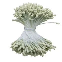 Exquisite Mini Pearl Artificial Flower Stamens for Decorative Crafts and Home Decor (400 Pieces) (Light Green)