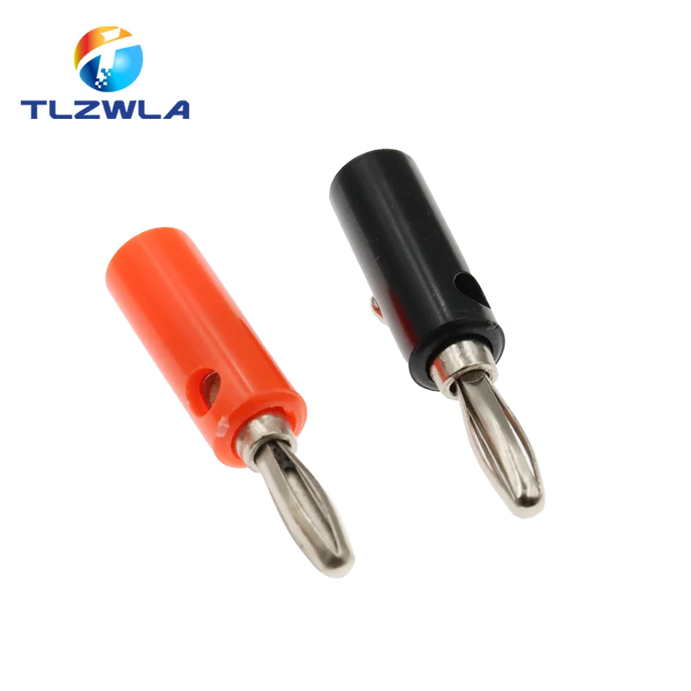 10PCS 4MM Banana Plug Insulated Crocodile clip Plastic Handle Cable Lead Test Charging Clamp Metal Crocodile Clamp Length 50mm alligator clips