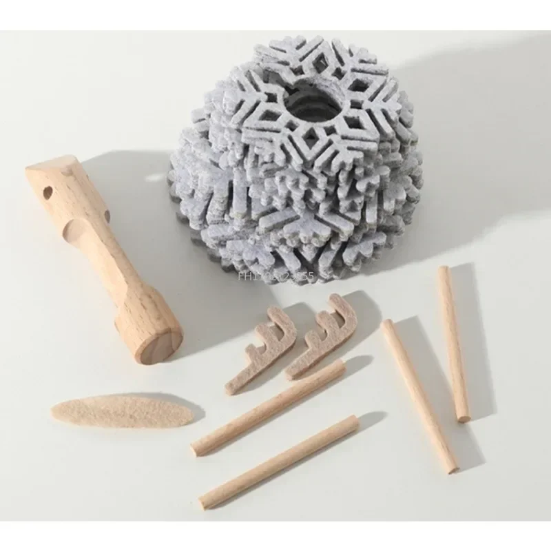 Insulated Round Felt Cup Mats Creative Home Office Table Decor Art Crafts Gift New Christmas Elk Shape Drink Coasters Cup Pads