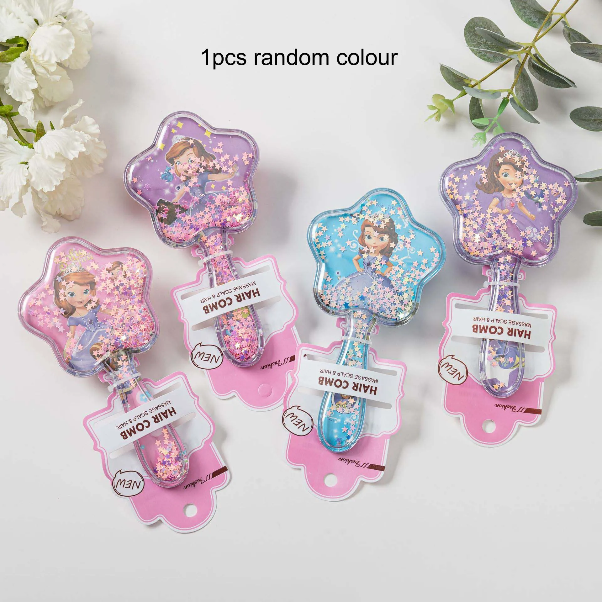 Peines de masaje con cojín de aire de Disney Frozen, Elsa, Minnie y Mickey Mouse, peines para niños, cepillos para el cabello, herramienta de peluquería, regalo de Navidad para niñas