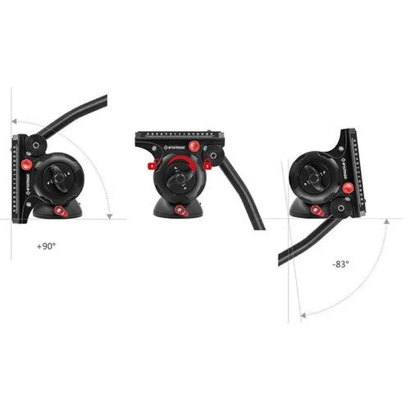 iFootage Fluid Head Komodo K5 / K5S Compact Lightweight Fluid Head Quick Release Camera Plate with a 1/4"-20 Mounting Screw