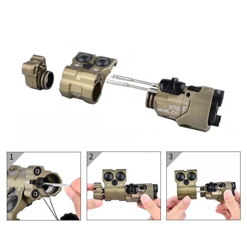Airsoft MAWL-C1 Laser IR Night Upgraded Metal Red Green Blue Laser Flashlight Aiming Weapon Hunting White LED Scout Lamp