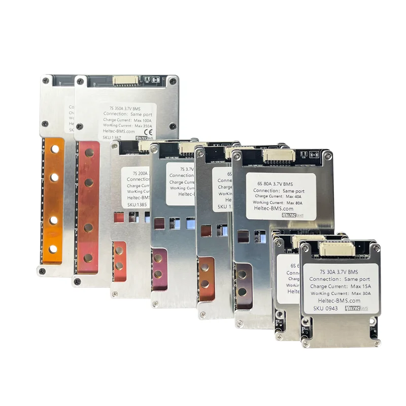 Heltecbms bms 8s 24v lifepo4 리튬 배터리 bms 6s 7s 30A 50A 60A 80A 120A 200A 300A 350A 균형 잡힌 배터리 보호 보드