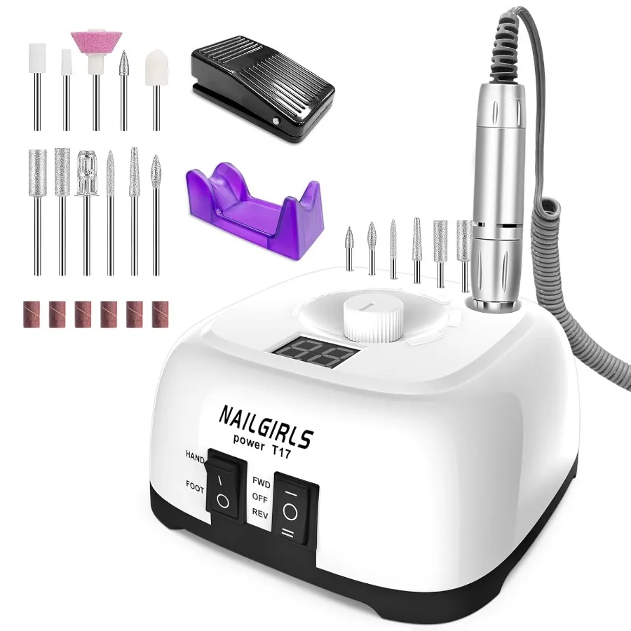 Professional Electric Nail Drill with Foot Pedal
