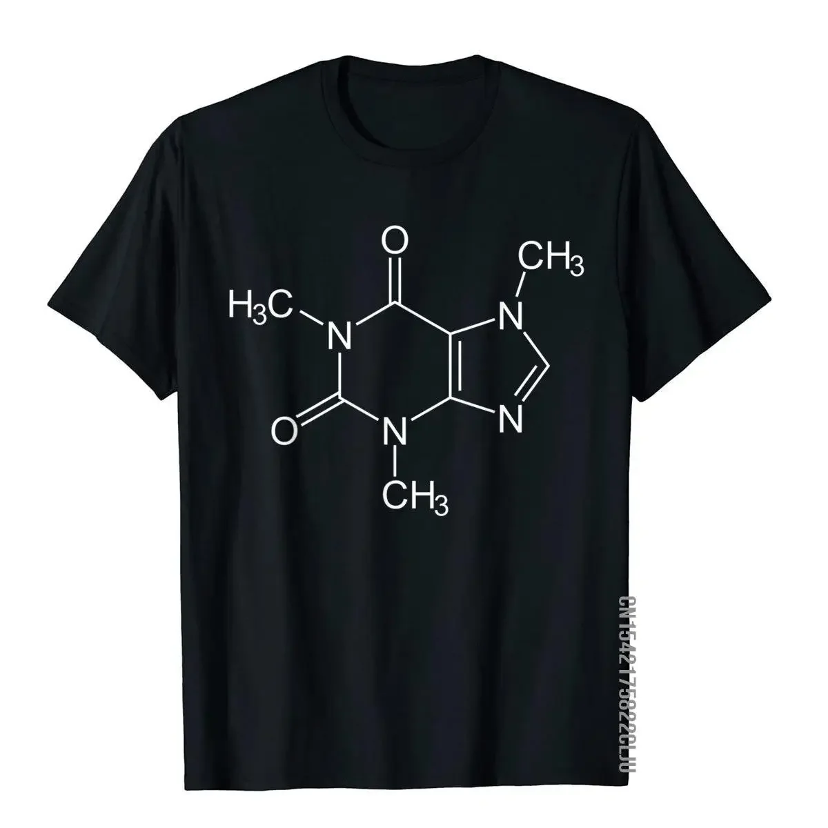 

Caffeine Molecule Funny Coffee Lover Coffee Chemical Formula T-Shirt Cotton Summer Hipster Club Gift Drink for Men Tee Tops