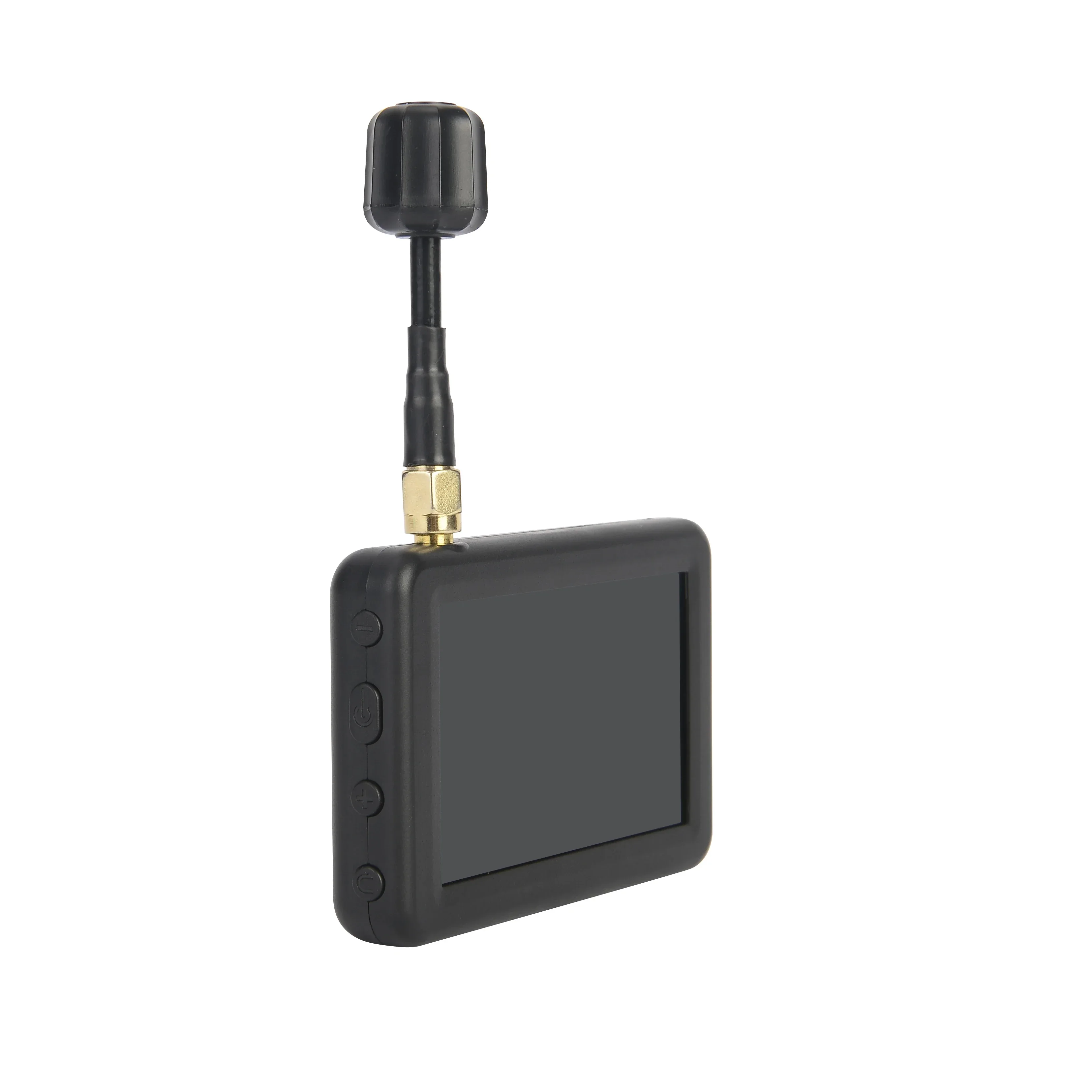 Moniteur FPV miniature 3 pouces 5.8G 40CH avec batterie intégrée tenu en main, comparé à une petite montre