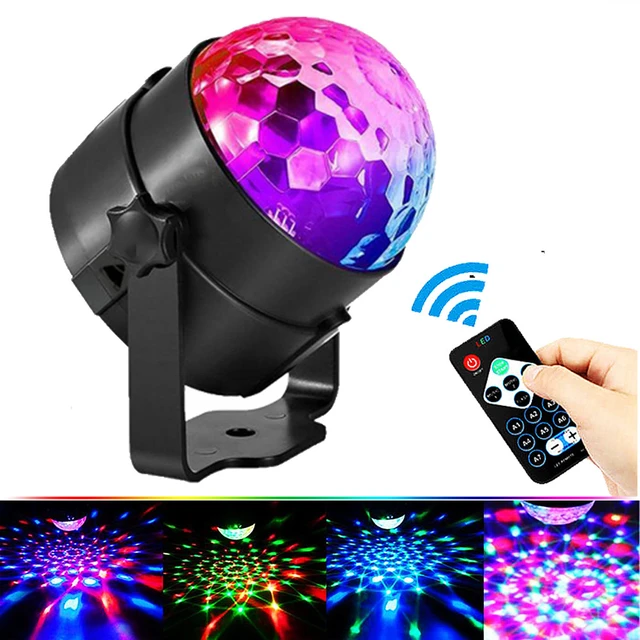 USB Mini Disco Lichteffekt Discokugel RGB LED Party Musiksteuerung