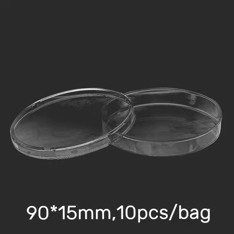 10Pcs 90mm Polystyrene Sterile Petri Dishes for Laboratory Medical Biological Scientific Supplies