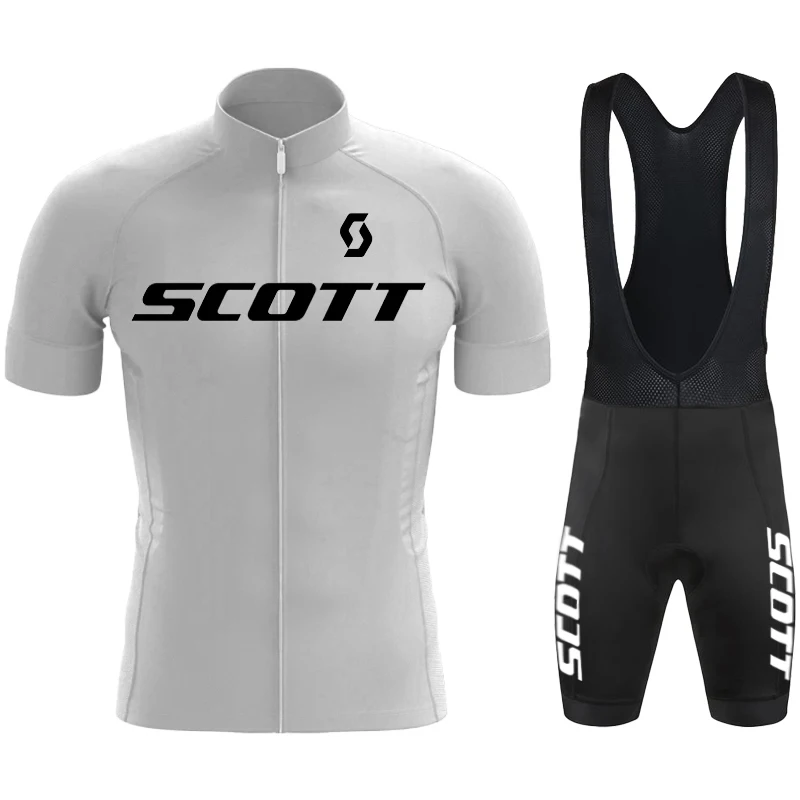 SCOTT Cycle Wear Maillot Cycling Man Mtb Men's Clothing Set Bike Jersey Sets Jacket Short Bib Cycling Uniforms for Men Bicycle