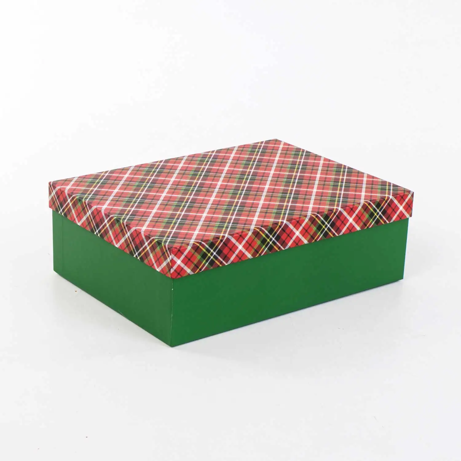 

Рождественская коробка в клетку евро-Флора 29x21x9 см
