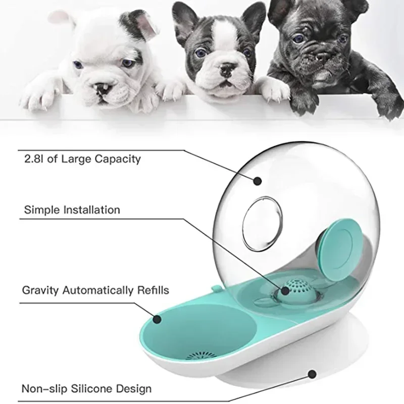 

Snails Capacity Supplies Cats Large for Automatic Dogs Cat Dispenser Water Bubble Drinking Fountain Pet Bowls