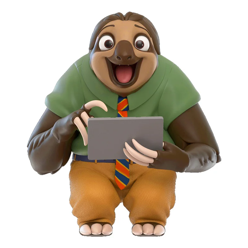 

Флэш-диснеевские дизайн зверополис сверхскоростной молния смайлик лицо Ленивец ручной работы аниме настольные украшения моделирование медленное движение