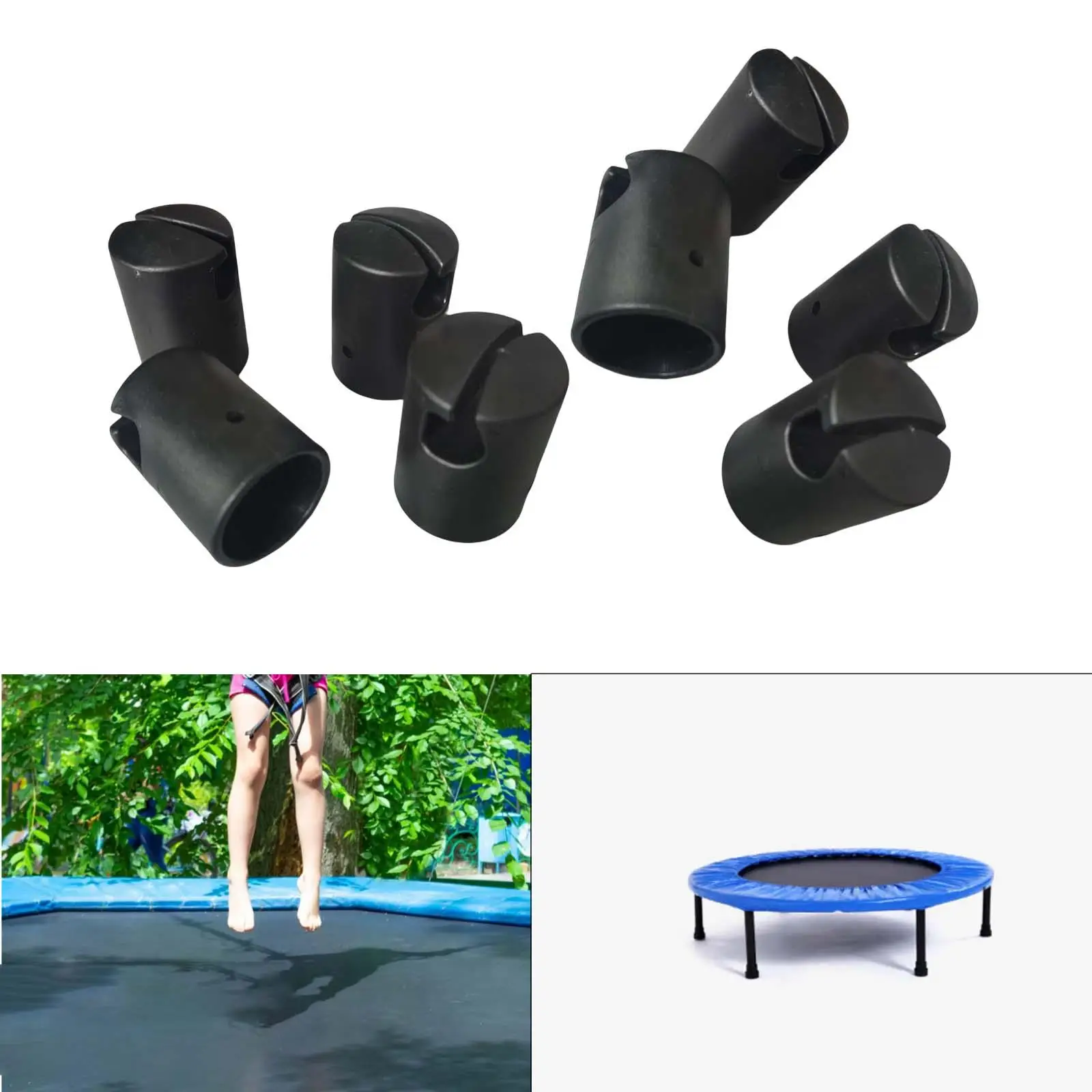 8pcs Universal Trampoline Enclosure Pole Caps For Flat Steel Sheet Top
