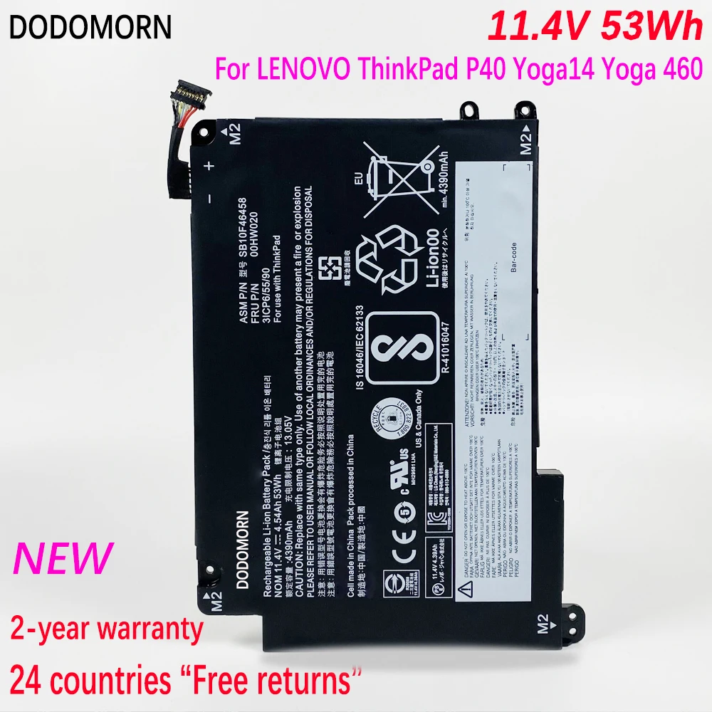 Bateria do Portátil para Lenovo Thinkpad Lenovo P40 Yoga 460 Sb10f46458 00hw020 Número de Rastreamento 00hw020 Alta Qualidade - Imagem 4