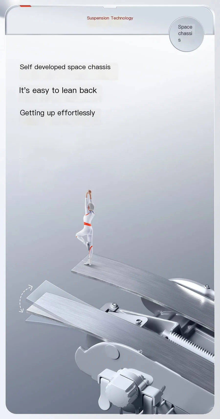 Description Picture 6 of itemErgonomic Chaise Gaming Office Chair Recliner Executive Swivel Folding Chair Armchair Sillas Escritorio Con Ruedas CHAIR SY50OC