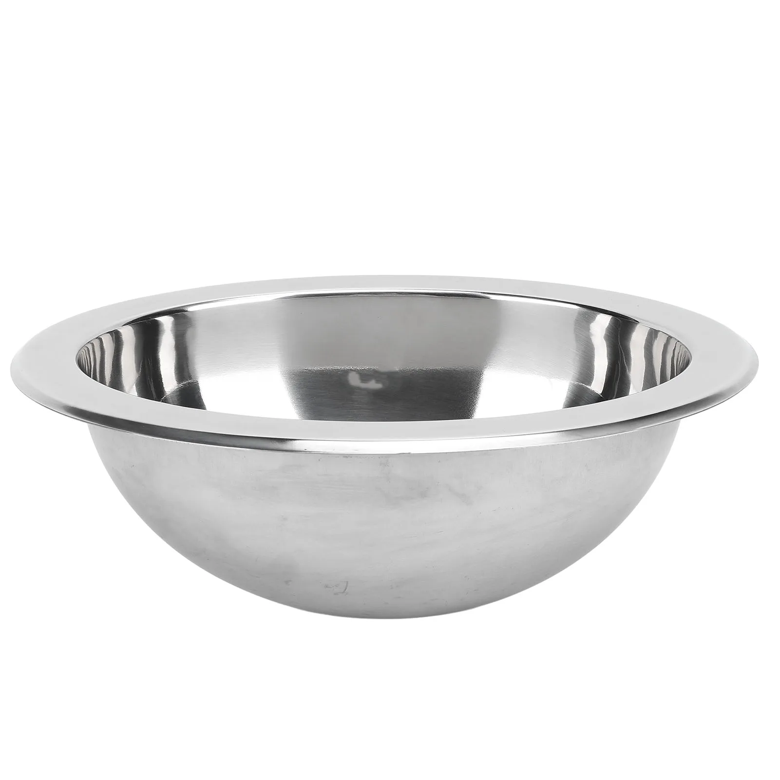 Single Bowl Sink Rustproof Polished Large Capacity Flush Mounting Stainless Steel Round Sink for Boat RV Bathroom