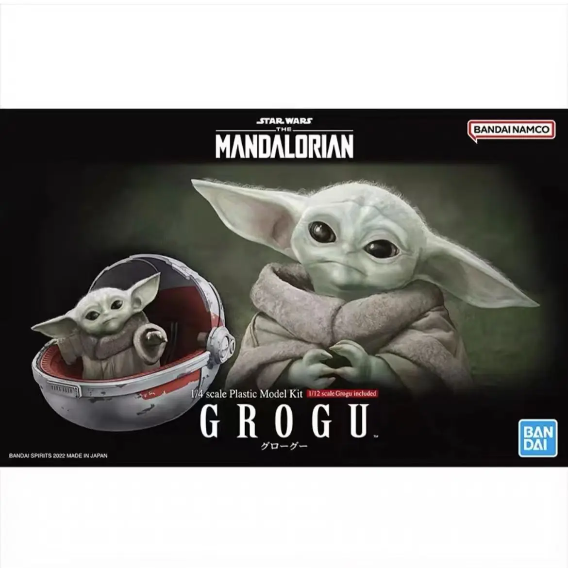 Bandai In Stock Original Star Wars Mandalorian Grogu 1/4 Anime Figures Action Model Toys