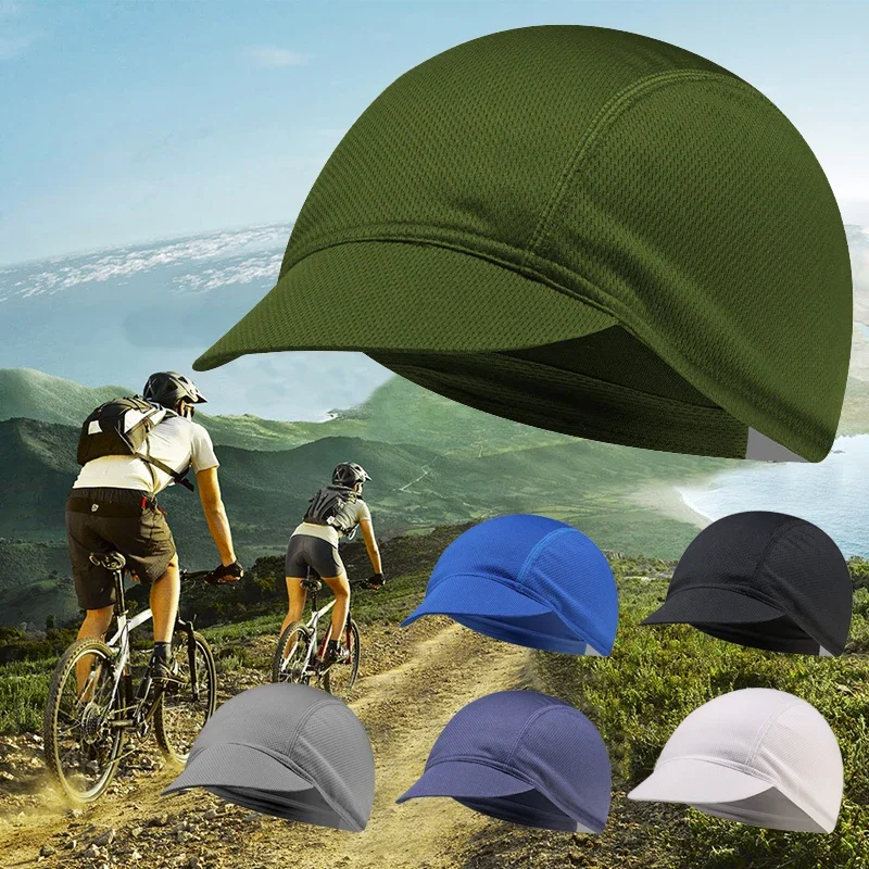 Description Picture 4 of itemNew Cycling Cap Bicycle Hat with Visor UV Protection Sun Block Headwear for Men Women Road Bike Head Caps Helmet Liner