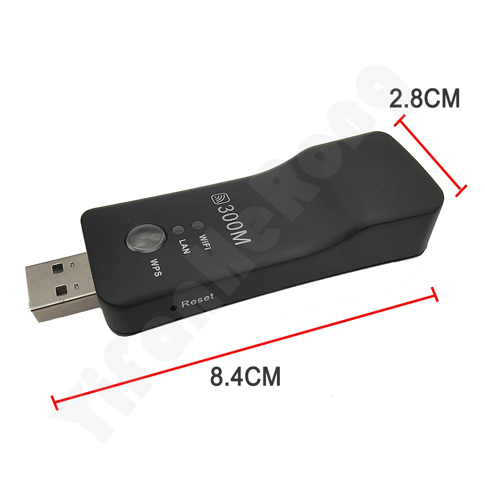 Adattatore WiFi Da LAN A Wireless 300 Mbps - Per Smart TV, Console, PC, Nuovo E Pratico!