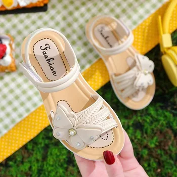 2025 latest green environmental protection material online girl's sandals flower flowers leisure sweet style light weight breath 1